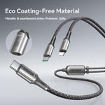 JOYROOM S-A57 Série RapidX Cabo de Dados 2 em 1 USB-C / Tipo-C para USB-C / Tipo-C, 8 Pinos para Carregamento Rápido 100W, 1,5m