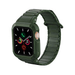 Pulseira de Silicone com Tampa TPU Integrada Magnética e Fivela Invertida, Para Apple Watch 45mm / 44mm, Para Apple Watch 41mm / 40mm