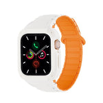 Pulseira de Silicone com Tampa TPU Integrada Magnética e Fivela Invertida, Para Apple Watch 45mm / 44mm, Para Apple Watch 41mm / 40mm