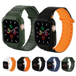 Pulseira de Silicone com Tampa TPU Integrada Magnética e Fivela Invertida, Para Apple Watch 45mm / 44mm, Para Apple Watch 41mm / 40mm