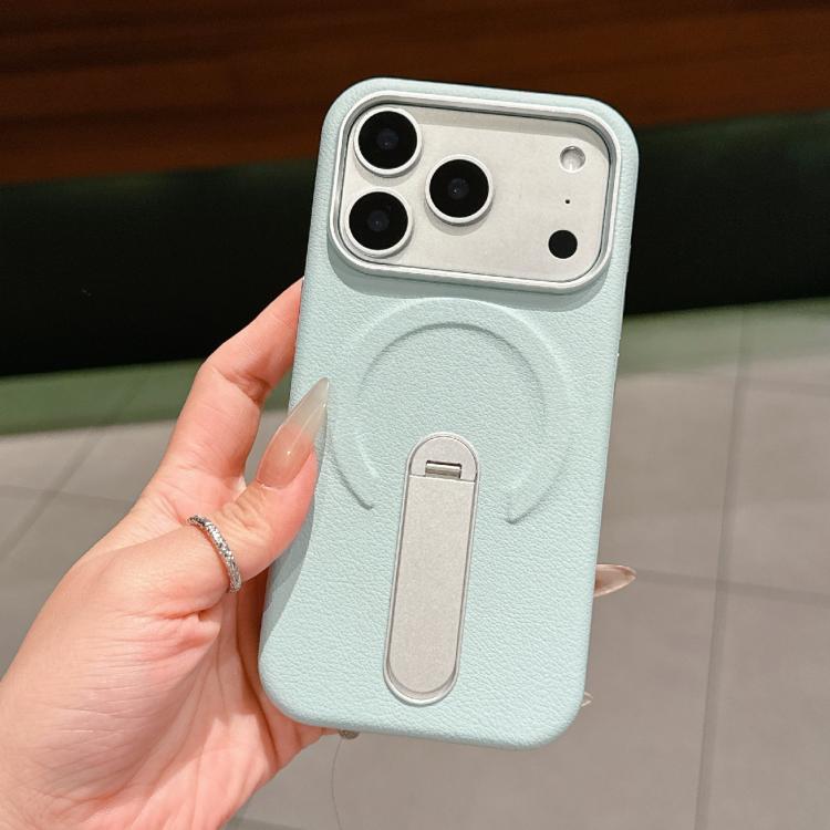 Capa de Telemóvel Magnética com Suporte Invisível em PC + Pele Vegan, Para iPhone 17 Pro Max, Para iPhone 17 Pro