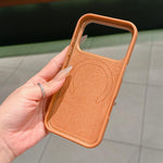 Capa de Telemóvel Magnética com Suporte Invisível em PC + Pele Vegan, Para iPhone 17 Pro Max, Para iPhone 17 Pro