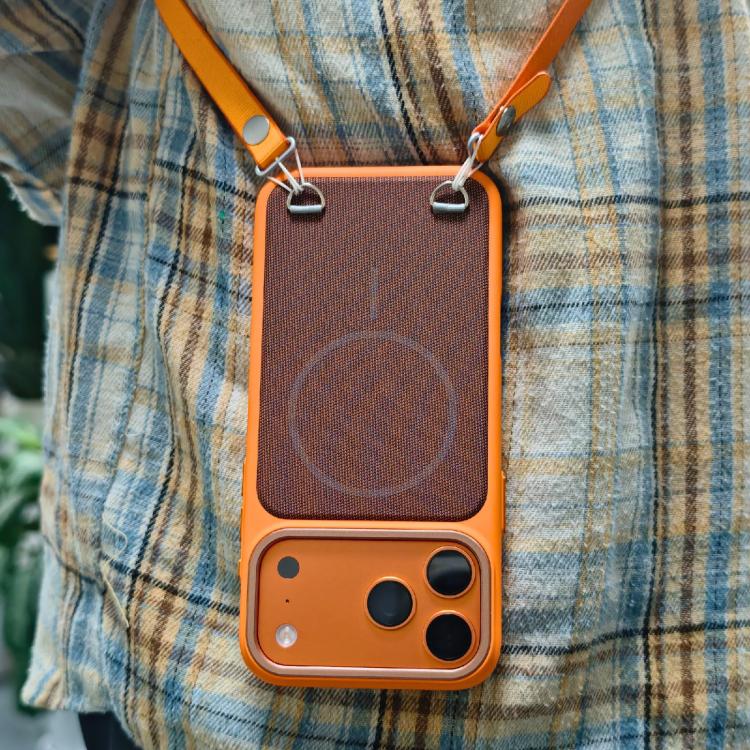 Capa de Telemóvel Magnética em PC com Sensação de Pele + Tecido Tecnológico, Para iPhone 17 Pro Max, Para iPhone 17 Pro