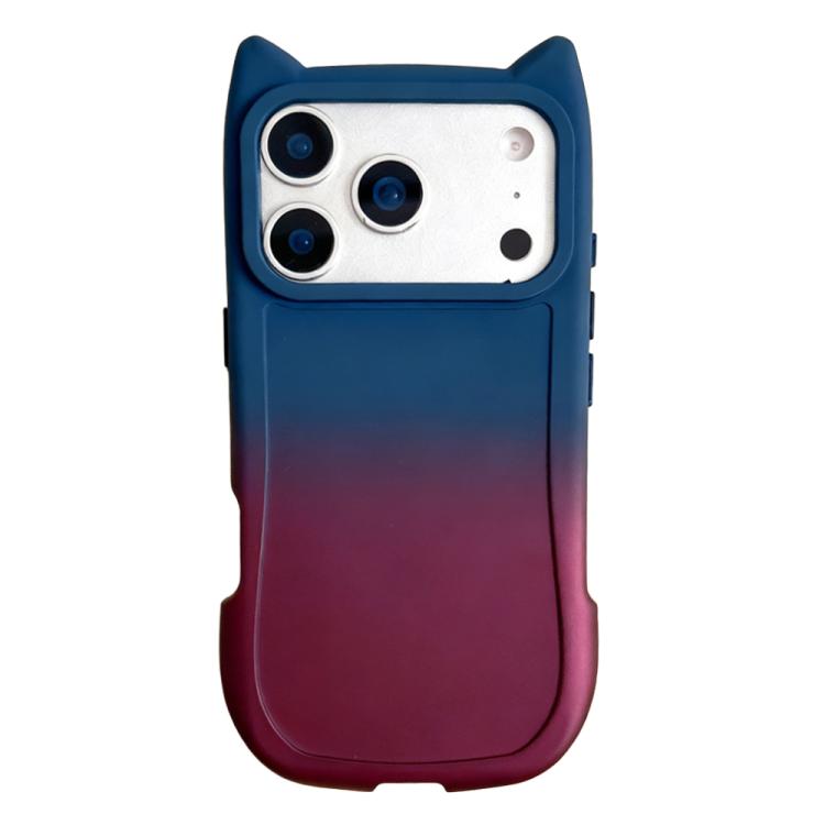 Capa de Telemóvel TPU com Design de Orelhas de Gato em Degradé, Para iPhone 17 Pro Max, Para iPhone 17 Pro, Para iPhone 17, Para iPhone 16 Pro Max, Para iPhone 16 Pro, Para iPhone 16 Plus, Para iPhone 16, Para iPhone 15 Pro Max, Para iPhone 15 Pro