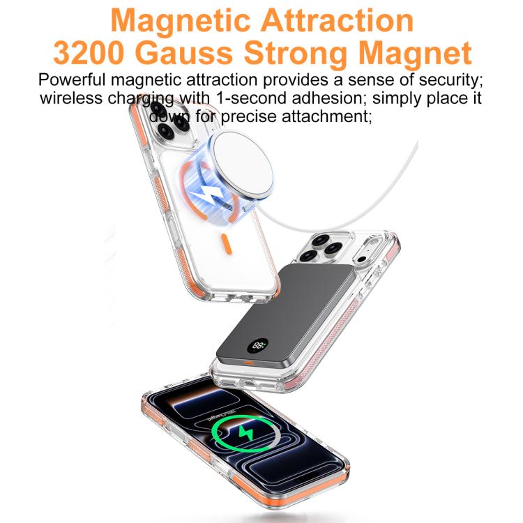 Capa de Telemóvel Híbrida em TPU e PC com Armadura de Gelo Magnética, Para iPhone 17 Pro Max, Para iPhone 17 Pro, Para iPhone Air