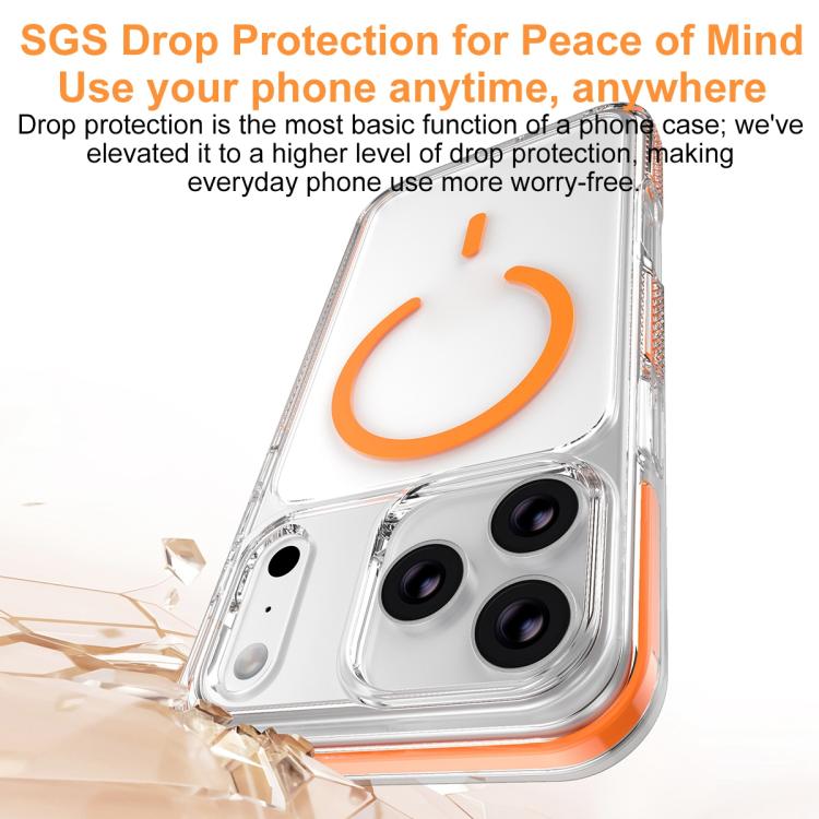 Capa de Telemóvel Híbrida em TPU e PC com Armadura de Gelo Magnética, Para iPhone 17 Pro Max, Para iPhone 17 Pro, Para iPhone Air