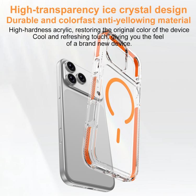 Capa de Telemóvel Híbrida em TPU e PC com Armadura de Gelo Magnética, Para iPhone 17 Pro Max, Para iPhone 17 Pro, Para iPhone Air