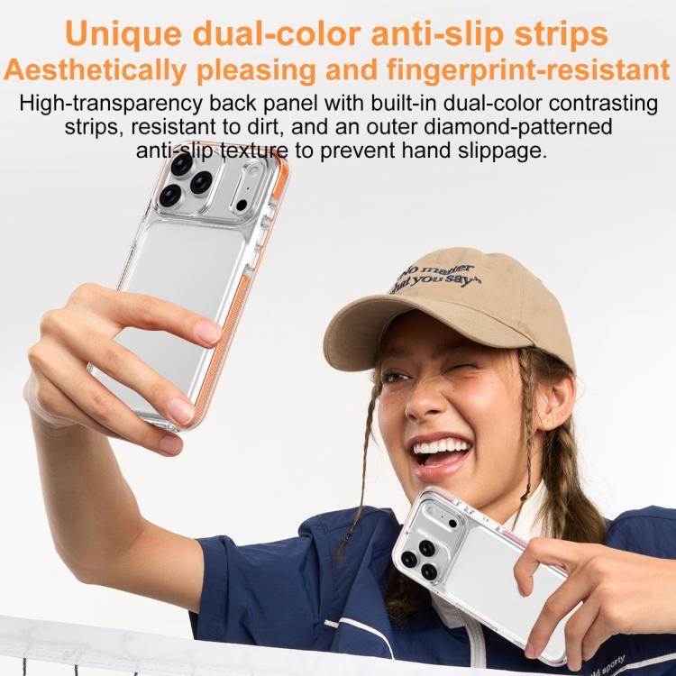 Capa de Telemóvel Híbrida em TPU e PC com Armadura de Gelo, Para iPhone 17 Pro Max, Para iPhone 17 Pro, Para iPhone Air
