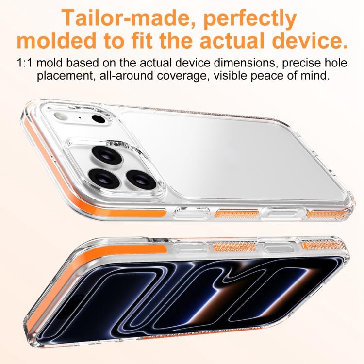 Capa de Telemóvel Híbrida em TPU e PC com Armadura de Gelo, Para iPhone 17 Pro Max, Para iPhone 17 Pro, Para iPhone Air