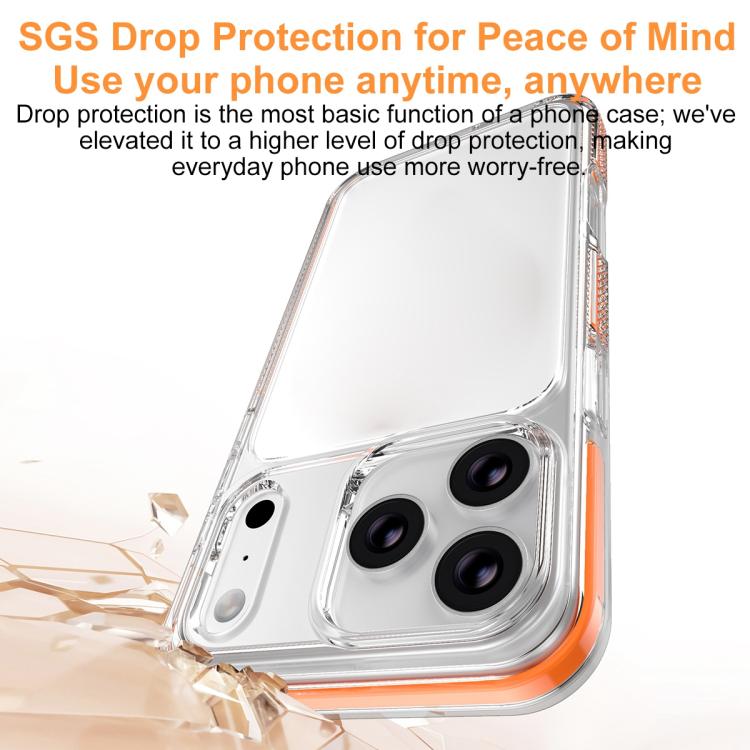 Capa de Telemóvel Híbrida em TPU e PC com Armadura de Gelo, Para iPhone 17 Pro Max, Para iPhone 17 Pro, Para iPhone Air