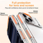 Capa de Telemóvel Híbrida em TPU e PC com Armadura de Gelo, Para iPhone 17 Pro Max, Para iPhone 17 Pro, Para iPhone Air
