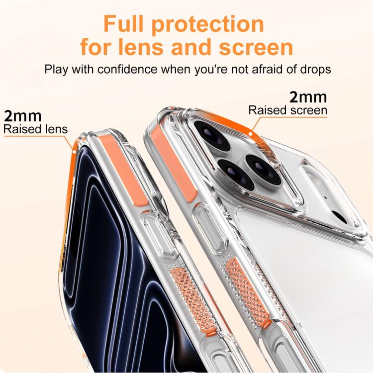 Capa de Telemóvel Híbrida em TPU e PC com Armadura de Gelo, Para iPhone 17 Pro Max, Para iPhone 17 Pro, Para iPhone Air