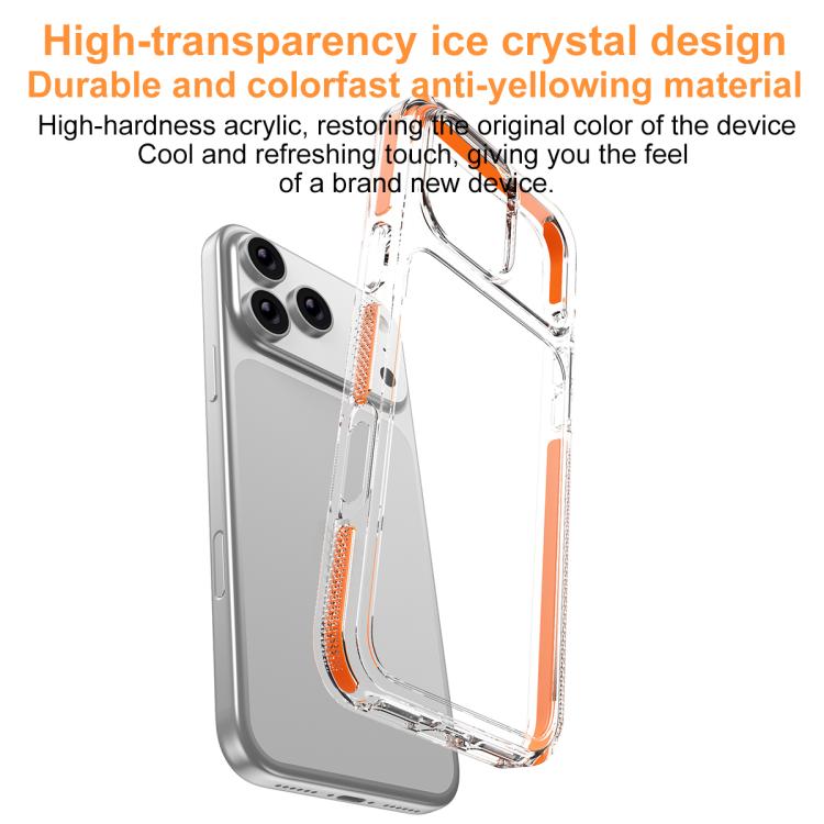 Capa de Telemóvel Híbrida em TPU e PC com Armadura de Gelo, Para iPhone 17 Pro Max, Para iPhone 17 Pro, Para iPhone Air