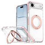 Capa de Telemóvel Híbrida em TPU e PC com Suporte Rotativo Magnético Armadura de Gelo, Para iPhone 17 Pro Max, Para iPhone 17 Pro, Para iPhone Air