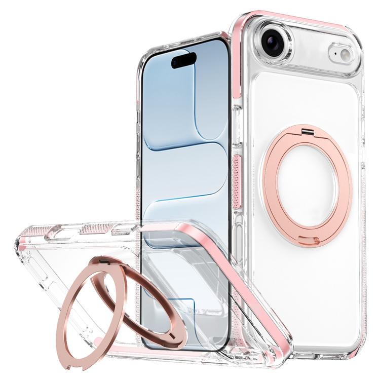 Capa de Telemóvel Híbrida em TPU e PC com Suporte Rotativo Magnético Armadura de Gelo, Para iPhone 17 Pro Max, Para iPhone 17 Pro, Para iPhone Air