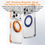 Capa de Telemóvel Híbrida em TPU e PC com Suporte Rotativo Magnético Armadura de Gelo, Para iPhone 17 Pro Max, Para iPhone 17 Pro, Para iPhone Air