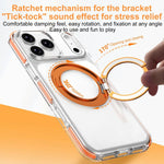 Capa de Telemóvel Híbrida em TPU e PC com Suporte Rotativo Magnético Armadura de Gelo, Para iPhone 17 Pro Max, Para iPhone 17 Pro, Para iPhone Air