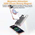Capa de Telemóvel Híbrida em TPU e PC com Suporte Rotativo Magnético Armadura de Gelo, Para iPhone 17 Pro Max, Para iPhone 17 Pro, Para iPhone Air