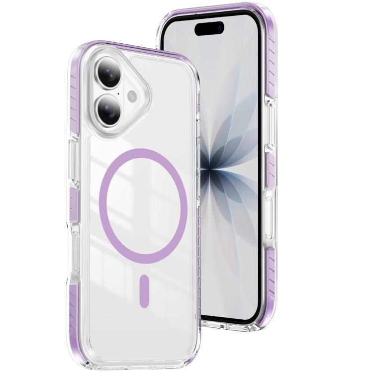 Capa de Telemóvel Híbrida em TPU com Acrílico Transparente e Escudo Cristalino Magnético, Para iPhone 17 Pro Max, Para iPhone 17 Pro, Para iPhone 17, Para iPhone Air, Para iPhone 16 Pro Max, Para iPhone 16 Pro