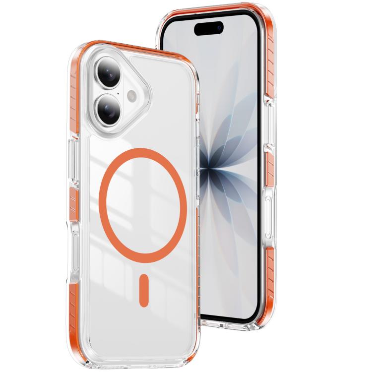 Capa de Telemóvel Híbrida em TPU com Acrílico Transparente e Escudo Cristalino Magnético, Para iPhone 17 Pro Max, Para iPhone 17 Pro, Para iPhone 17, Para iPhone Air, Para iPhone 16 Pro Max, Para iPhone 16 Pro