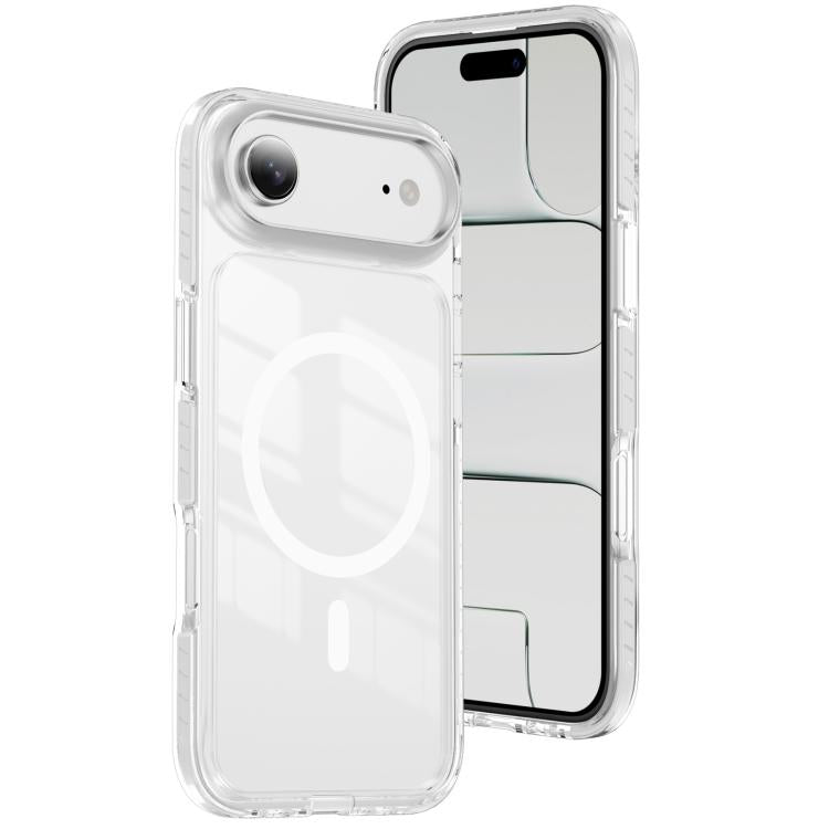 Capa de Telemóvel Híbrida em TPU com Acrílico Transparente e Escudo Cristalino Magnético, Para iPhone 16 Plus, Para iPhone 16, Para iPhone 15 Pro Max, Para iPhone 15 Pro, Para iPhone 15 Plus, Para iPhone 15