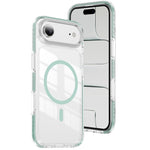 Capa de Telemóvel Híbrida em TPU com Acrílico Transparente e Escudo Cristalino Magnético, Para iPhone 16 Plus, Para iPhone 16, Para iPhone 15 Pro Max, Para iPhone 15 Pro, Para iPhone 15 Plus, Para iPhone 15