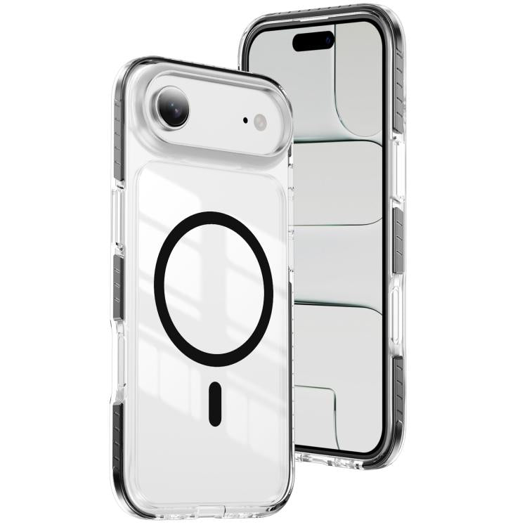 Capa de Telemóvel Híbrida em TPU com Acrílico Transparente e Escudo Cristalino Magnético, Para iPhone 16 Plus, Para iPhone 16, Para iPhone 15 Pro Max, Para iPhone 15 Pro, Para iPhone 15 Plus, Para iPhone 15