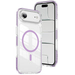 Capa de Telemóvel Híbrida em TPU com Acrílico Transparente e Escudo Cristalino Magnético, Para iPhone 17 Pro Max, Para iPhone 17 Pro, Para iPhone 17, Para iPhone Air, Para iPhone 16 Pro Max, Para iPhone 16 Pro