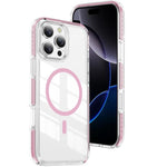 Capa de Telemóvel Híbrida em TPU com Acrílico Transparente e Escudo Cristalino Magnético, Para iPhone 17 Pro Max, Para iPhone 17 Pro, Para iPhone 17, Para iPhone Air, Para iPhone 16 Pro Max, Para iPhone 16 Pro