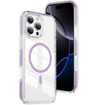 Capa de Telemóvel Híbrida em TPU com Acrílico Transparente e Escudo Cristalino Magnético, Para iPhone 17 Pro Max, Para iPhone 17 Pro, Para iPhone 17, Para iPhone Air, Para iPhone 16 Pro Max, Para iPhone 16 Pro