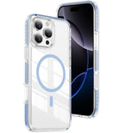 Capa de Telemóvel Híbrida em TPU com Acrílico Transparente e Escudo Cristalino Magnético, Para iPhone 17 Pro Max, Para iPhone 17 Pro, Para iPhone 17, Para iPhone Air, Para iPhone 16 Pro Max, Para iPhone 16 Pro