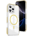 Capa de Telemóvel Híbrida em TPU com Acrílico Transparente e Escudo Cristalino Magnético, Para iPhone 17 Pro Max, Para iPhone 17 Pro, Para iPhone 17, Para iPhone Air, Para iPhone 16 Pro Max, Para iPhone 16 Pro