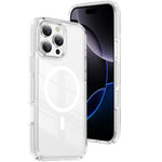 Capa de Telemóvel Híbrida em TPU com Acrílico Transparente e Escudo Cristalino Magnético, Para iPhone 17 Pro Max, Para iPhone 17 Pro, Para iPhone 17, Para iPhone Air, Para iPhone 16 Pro Max, Para iPhone 16 Pro