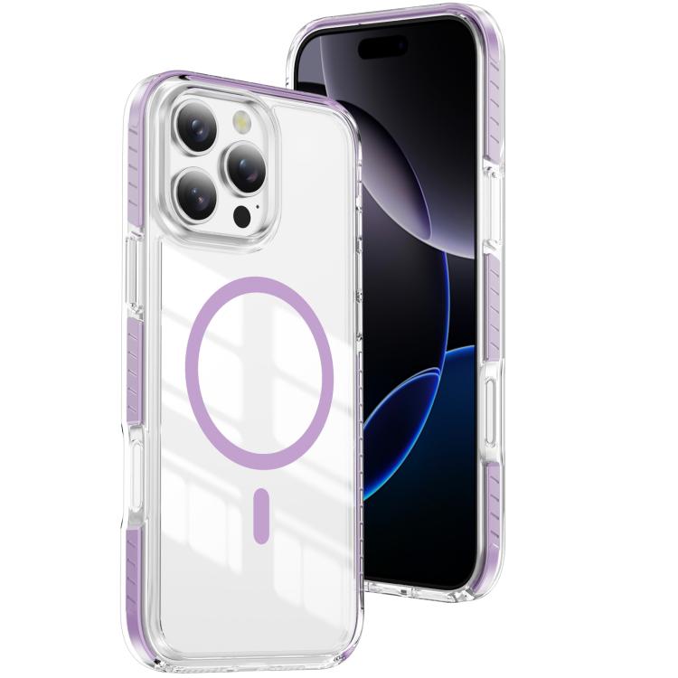 Capa de Telemóvel Híbrida em TPU com Acrílico Transparente e Escudo Cristalino Magnético, Para iPhone 17 Pro Max, Para iPhone 17 Pro, Para iPhone 17, Para iPhone Air, Para iPhone 16 Pro Max, Para iPhone 16 Pro