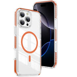 Capa de Telemóvel Híbrida em TPU com Acrílico Transparente e Escudo Cristalino Magnético, Para iPhone 17 Pro Max, Para iPhone 17 Pro, Para iPhone 17, Para iPhone Air, Para iPhone 16 Pro Max, Para iPhone 16 Pro