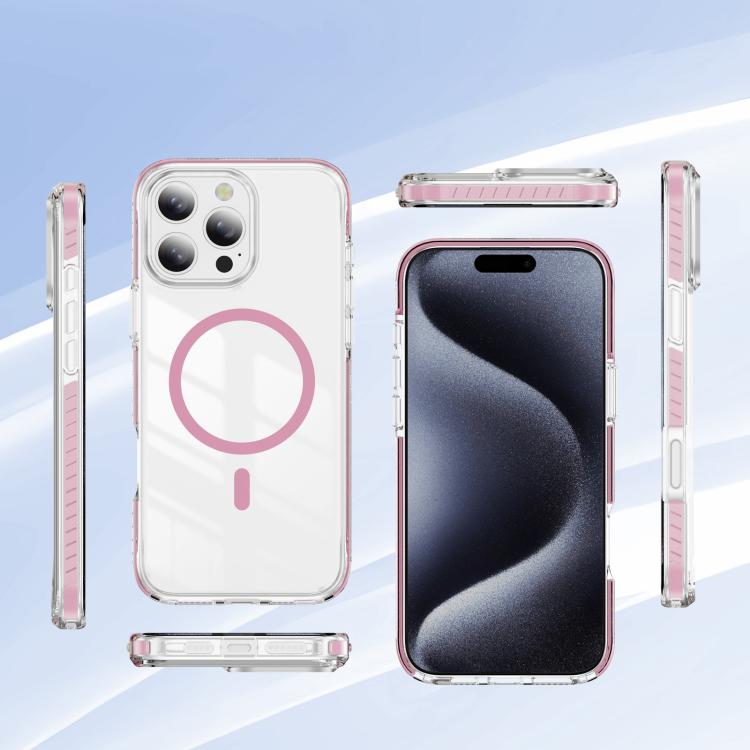 Capa de Telemóvel Híbrida em TPU com Acrílico Transparente e Escudo Cristalino Magnético, Para iPhone 14 Plus, Para iPhone 14 / 13, Para iPhone 14 Pro, Para iPhone 14 Pro Max, Para iPhone 13 Pro Max, Para iPhone 13 Pro