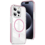 Capa de Telemóvel Híbrida em TPU com Acrílico Transparente e Escudo Cristalino Magnético, Para iPhone 14 Plus, Para iPhone 14 / 13, Para iPhone 14 Pro, Para iPhone 14 Pro Max, Para iPhone 13 Pro Max, Para iPhone 13 Pro