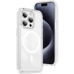 Capa de Telemóvel Híbrida em TPU com Acrílico Transparente e Escudo Cristalino Magnético, Para iPhone 14 Plus, Para iPhone 14 / 13, Para iPhone 14 Pro, Para iPhone 14 Pro Max, Para iPhone 13 Pro Max, Para iPhone 13 Pro