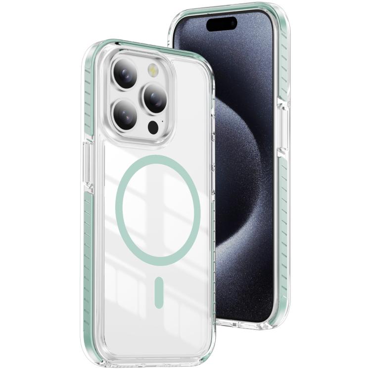 Capa de Telemóvel Híbrida em TPU com Acrílico Transparente e Escudo Cristalino Magnético, Para iPhone 14 Plus, Para iPhone 14 / 13, Para iPhone 14 Pro, Para iPhone 14 Pro Max, Para iPhone 13 Pro Max, Para iPhone 13 Pro