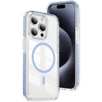 Capa de Telemóvel Híbrida em TPU com Acrílico Transparente e Escudo Cristalino Magnético, Para iPhone 14 Plus, Para iPhone 14 / 13, Para iPhone 14 Pro, Para iPhone 14 Pro Max, Para iPhone 13 Pro Max, Para iPhone 13 Pro