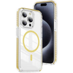 Capa de Telemóvel Híbrida em TPU com Acrílico Transparente e Escudo Cristalino Magnético, Para iPhone 14 Plus, Para iPhone 14 / 13, Para iPhone 14 Pro, Para iPhone 14 Pro Max, Para iPhone 13 Pro Max, Para iPhone 13 Pro