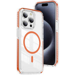 Capa de Telemóvel Híbrida em TPU com Acrílico Transparente e Escudo Cristalino Magnético, Para iPhone 14 Plus, Para iPhone 14 / 13, Para iPhone 14 Pro, Para iPhone 14 Pro Max, Para iPhone 13 Pro Max, Para iPhone 13 Pro