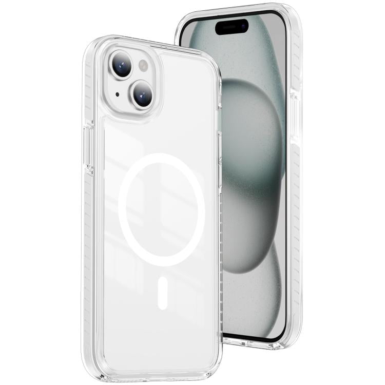 Capa de Telemóvel Híbrida em TPU com Acrílico Transparente e Escudo Cristalino Magnético, Para iPhone 16 Plus, Para iPhone 16, Para iPhone 15 Pro Max, Para iPhone 15 Pro, Para iPhone 15 Plus, Para iPhone 15