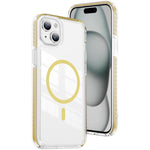 Capa de Telemóvel Híbrida em TPU com Acrílico Transparente e Escudo Cristalino Magnético, Para iPhone 16 Plus, Para iPhone 16, Para iPhone 15 Pro Max, Para iPhone 15 Pro, Para iPhone 15 Plus, Para iPhone 15