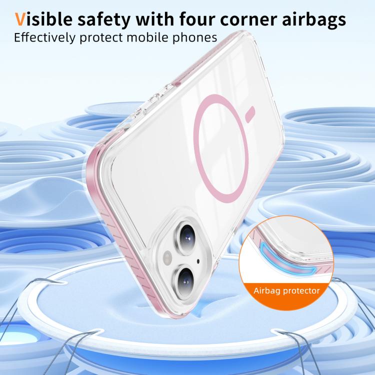 Capa de Telemóvel Híbrida em TPU com Acrílico Transparente e Escudo Cristalino Magnético, Para iPhone 14 Plus, Para iPhone 14 / 13, Para iPhone 14 Pro, Para iPhone 14 Pro Max, Para iPhone 13 Pro Max, Para iPhone 13 Pro