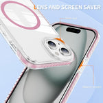 Capa de Telemóvel Híbrida em TPU com Acrílico Transparente e Escudo Cristalino Magnético, Para iPhone 14 Plus, Para iPhone 14 / 13, Para iPhone 14 Pro, Para iPhone 14 Pro Max, Para iPhone 13 Pro Max, Para iPhone 13 Pro