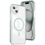 Capa de Telemóvel Híbrida em TPU com Acrílico Transparente e Escudo Cristalino Magnético, Para iPhone 16 Plus, Para iPhone 16, Para iPhone 15 Pro Max, Para iPhone 15 Pro, Para iPhone 15 Plus, Para iPhone 15