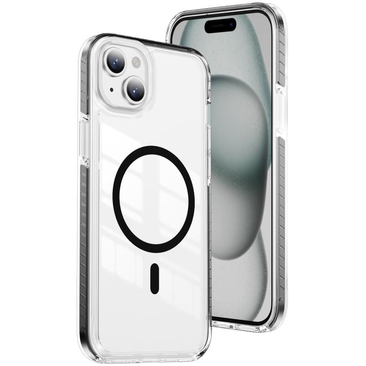 Capa de Telemóvel Híbrida em TPU com Acrílico Transparente e Escudo Cristalino Magnético, Para iPhone 16 Plus, Para iPhone 16, Para iPhone 15 Pro Max, Para iPhone 15 Pro, Para iPhone 15 Plus, Para iPhone 15