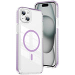 Capa de Telemóvel Híbrida em TPU com Acrílico Transparente e Escudo Cristalino Magnético, Para iPhone 16 Plus, Para iPhone 16, Para iPhone 15 Pro Max, Para iPhone 15 Pro, Para iPhone 15 Plus, Para iPhone 15