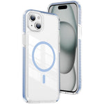 Capa de Telemóvel Híbrida em TPU com Acrílico Transparente e Escudo Cristalino Magnético, Para iPhone 16 Plus, Para iPhone 16, Para iPhone 15 Pro Max, Para iPhone 15 Pro, Para iPhone 15 Plus, Para iPhone 15